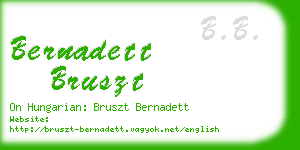 bernadett bruszt business card